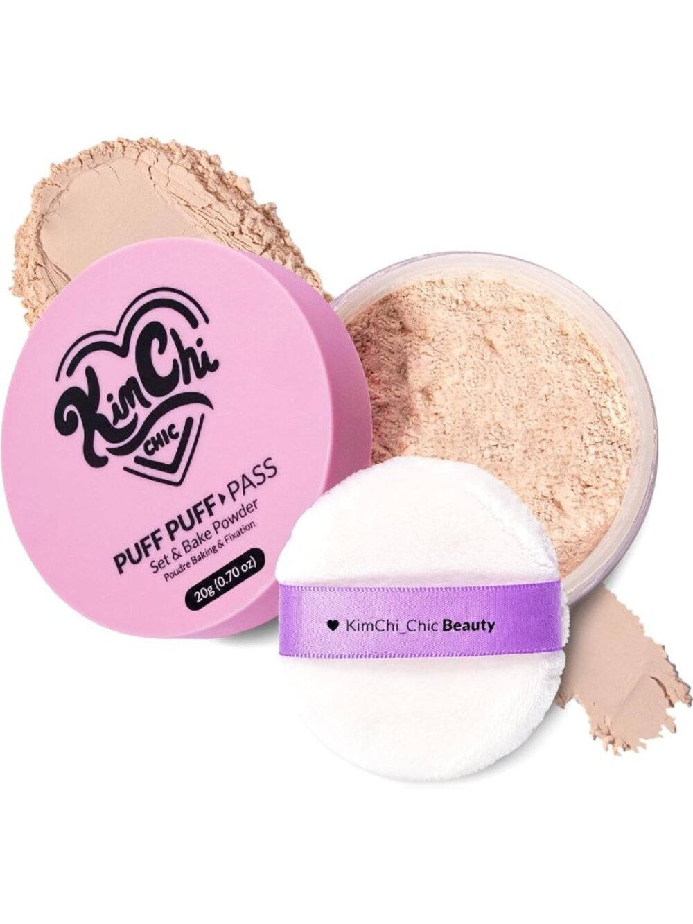 Puff Puff Pass Loose Setting Powder Makeup Set for Flawless Finish & Oil Control